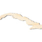 Unfinished Wood Cuba Country Shape - Caribbean Craft - up to 46" DIY