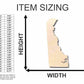 Unfinished Wood Delaware Shape - State - Craft - up to 46" DIY