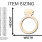 Unfinished Wood Diamond Ring Shape - Craft - up to 46" DIY