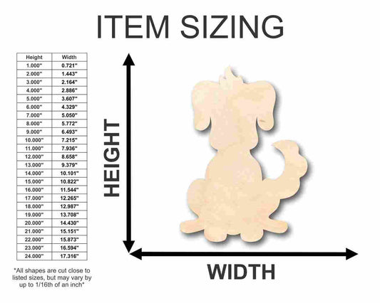 Unfinished Wood Dog Shape - Animal - Pet - Craft - up to 46" DIY