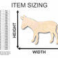 Unfinished Wood Donkey Shape - Animal - Craft - up to 46" DIY