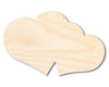 Unfinished Wood Double Heart Shape - Love Craft - up to 46"