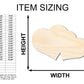Unfinished Wood Double Heart Shape - Love Craft - up to 46"