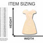 Unfinished Wood Dress Shape - Craft - up to 46" DIY