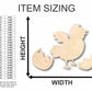 Unfinished Wood Easter Peep Chick Egg Shape - Craft - up to 46" DIY