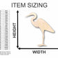 Unfinished Wood Egret Shape - Animal - Wildlife - Craft - up to 46" DIY