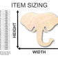 Unfinished Wood Elephant Head Shape - Animal - Wildlife - Craft - up to 46" DIY