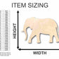 Unfinished Wood Elephant Shape - Animal - Wildlife - Craft - up to 46" DIY