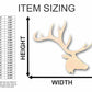 Unfinished Wood Elk Head Antlers Shape - Animal - Wildlife - Craft - up to 46" DIY