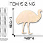 Unfinished Wood Emu Shape - Animal - Wildlife - Craft - up to 46" DIY