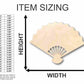 Unfinished Wood Fan Shape - Asian - Craft - up to 46" DIY