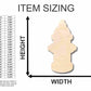 Unfinished Wood Fire Hydrant Shape - Firefighter - Craft - up to 46" DIY
