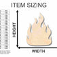 Unfinished Wood Fire Shape - Firefighter - Craft - up to 46" DIY