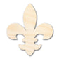 Unfinished Wood Fleur di Lis Shape | Saint's Football | France | DIY Craft Cutout | up to 46"