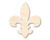 Unfinished Wood Fleur di Lis Shape | Saint's Football | France | DIY Craft Cutout | up to 46"