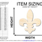 Unfinished Wood Fleur di Lis Shape | Saint's Football | France | DIY Craft Cutout | up to 46"