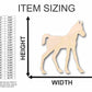 Unfinished Wood Foal Horse Shape - Animal - Craft - up to 46" DIY