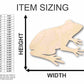 Unfinished Wood Frog Shape - Animal - Craft - up to 46" DIY