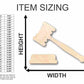 Unfinished Wood Gavel Shape - Law - Courthouse - (2 Piece) Craft - up to 46" DIY