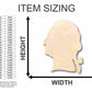 Unfinished Wood George Washington Shape - History - America - Craft - up to 46" DIY