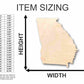 Unfinished Wood Georgia Shape - State - Craft - up to 46" DIY