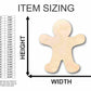Unfinished Wood Gingerbread Man Shape - Candy - Holiday - Craft - up to 46" DIY