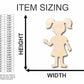 Unfinished Wood Girl Shape - Kid - Craft - up to 46" DIY
