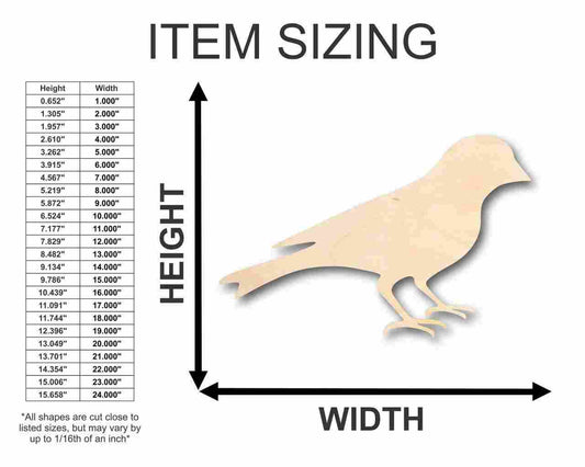 Unfinished Wood Goldfinch Shape - Animal - Bird - Wildlife - Craft - up to 46" DIY