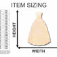 Unfinished Wood Bride Gown Shape - Wedding - Craft - up to 46" DIY