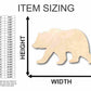 Unfinished Wood Grizzly Bear Shape - Animal - Craft - up to 46" DIY