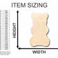 Unfinished Wood Gummy Bear Shape - Candy - Craft - up to 46" DIY