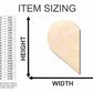 Unfinished Wood Cutout Craft Half Heart Shape up to 46" DIY Valentines day wedding shower
