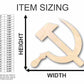 Unfinished Wood Hammer Sickle Shape - Soviet - Communism - Craft - up to 46" DIY