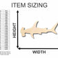 Unfinished Wood Hammerhead Shape - Ocean - Craft - up to 46" DIY