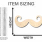 Unfinished Wood Handlebar Mustache Shape - Craft - up to 46" DIY