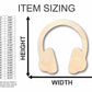 Unfinished Wood Headphones Shape - Music - Craft - up to 46" DIY