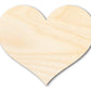 Unfinished Wood Classic Heart | Valentines Day | Weddings | Craft Cutout | Up to 46"