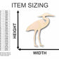 Unfinished Wood Heron Shape - Bird - Wildlife - Craft - up to 46" DIY
