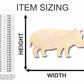 Unfinished Wood Hippo Shape - Animal - Wildlife - Craft - up to 46" DIY