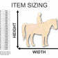 Unfinished Wood Horse Riding Shape - Sport - Animal - Craft - up to 46" DIY