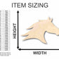 Unfinished Wood Horse Head Shape - Farm Ranch - Animal - Craft - up to 46" DIY