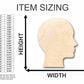 Unfinished Wood Human Head Shape - Craft - up to 46" DIY
