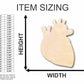Unfinished Wood Human Heart Shape - Craft - up to 46" DIY