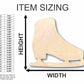 Unfinished Wood Ice Skate Shape - Winter - Craft - up to 46" DIY