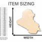 Unfinished Wood Iraq Shape - Country - Craft - up to 46" DIY