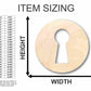 Unfinished Wood Key Hole Shape - Craft - up to 46" DIY