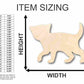 Unfinished Wood Kitten Cat Shape - Animal - Pet - Craft - up to 46" DIY