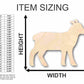 Unfinished Wood Lamb Sheep Shape - Farm Animal - Craft - up to 46" DIY