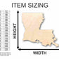 Unfinished Wood Louisiana Shape - State - Craft - up to 46" DIY