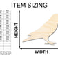 Unfinished Wood Love Bird Shape - Craft - up to 46"